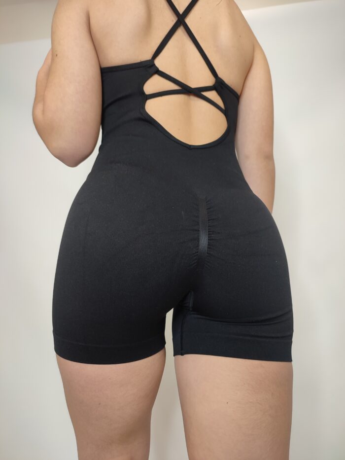 Catsuit corto Seamless con frunce