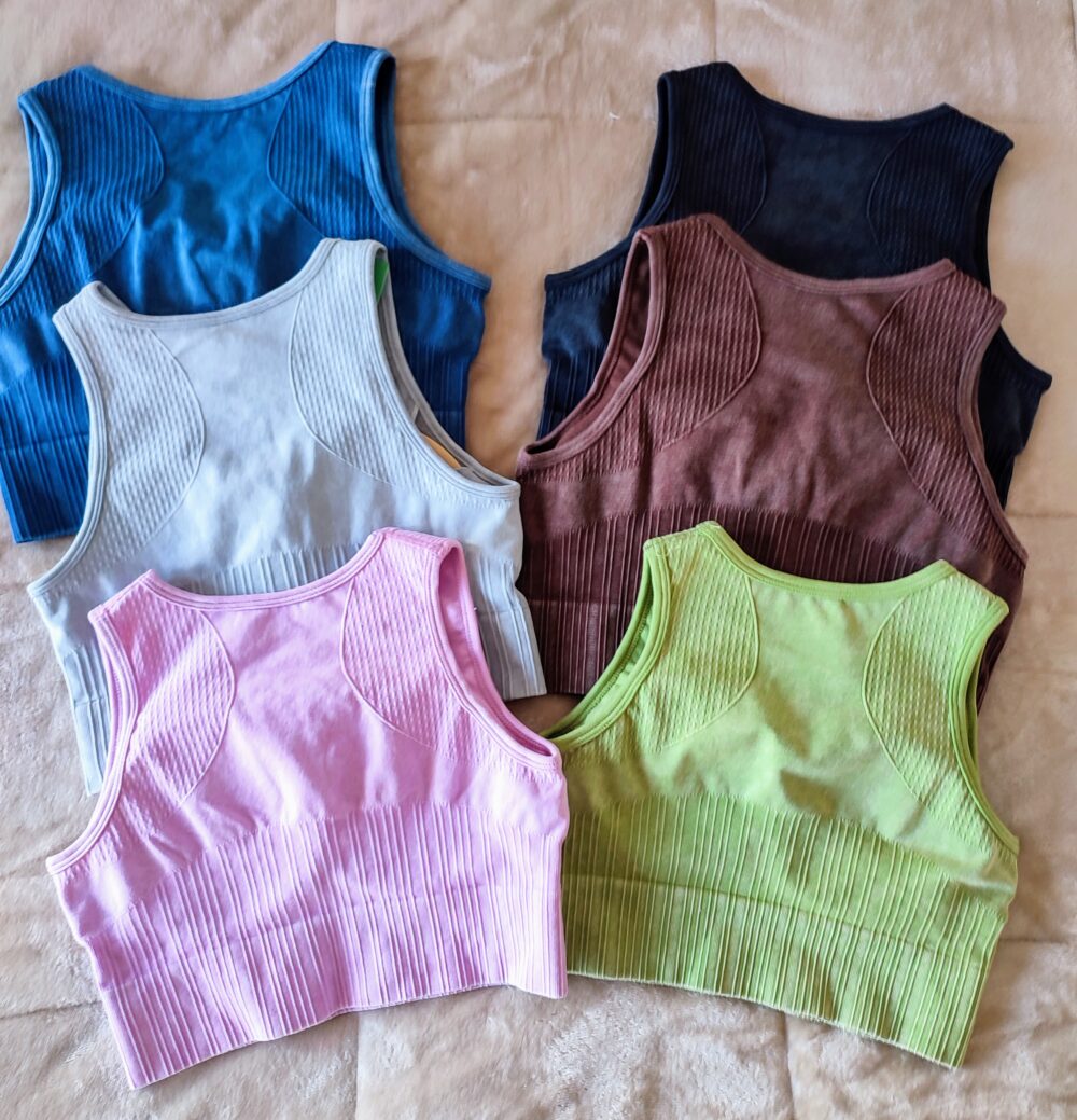 Crop Top Bretel Seamless efecto pre lavado - Imagen 2
